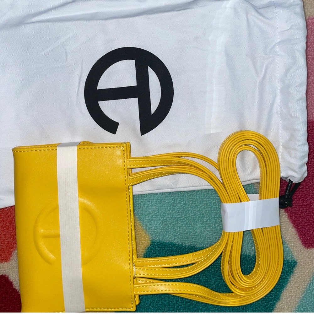 Telfar yellow small tote